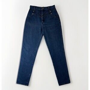 VTG Ozark Mountain Blue Jeans Denim Pants Dark Wash High Waisted Western Size 9